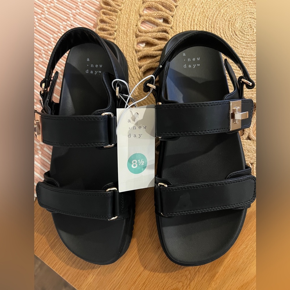 Women's Jonie Ankle Strap Footbed Sandals - A New Day™